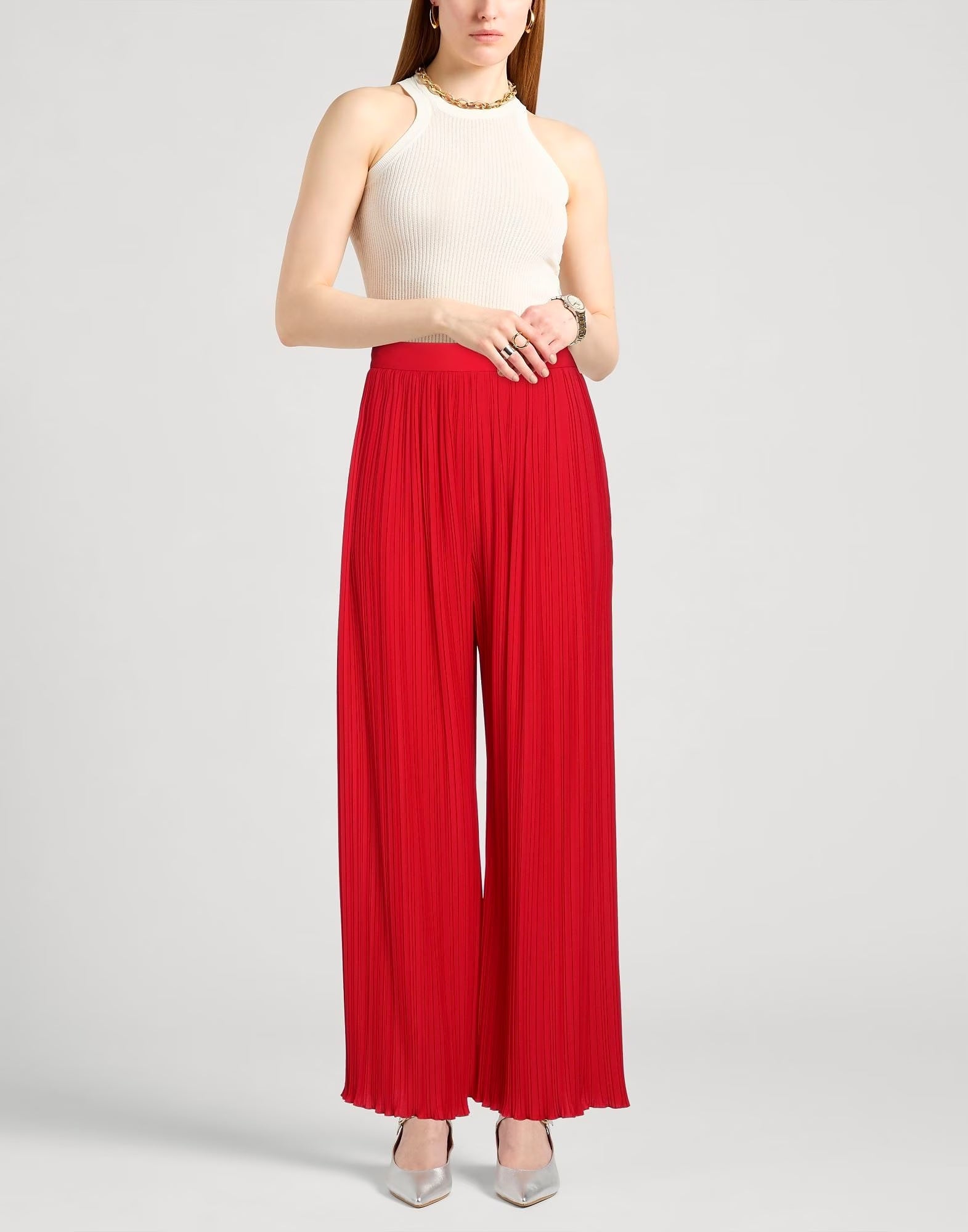 pantalone asia curvy rosso