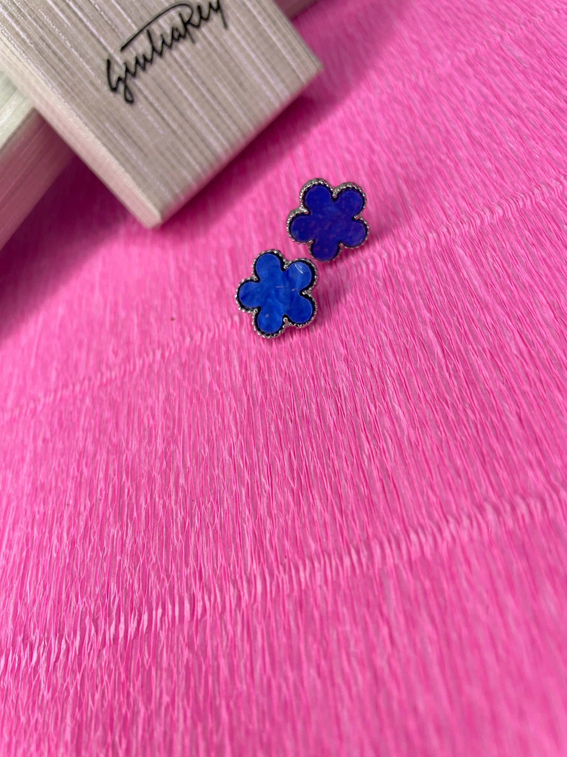 orecchini lucky charm blu