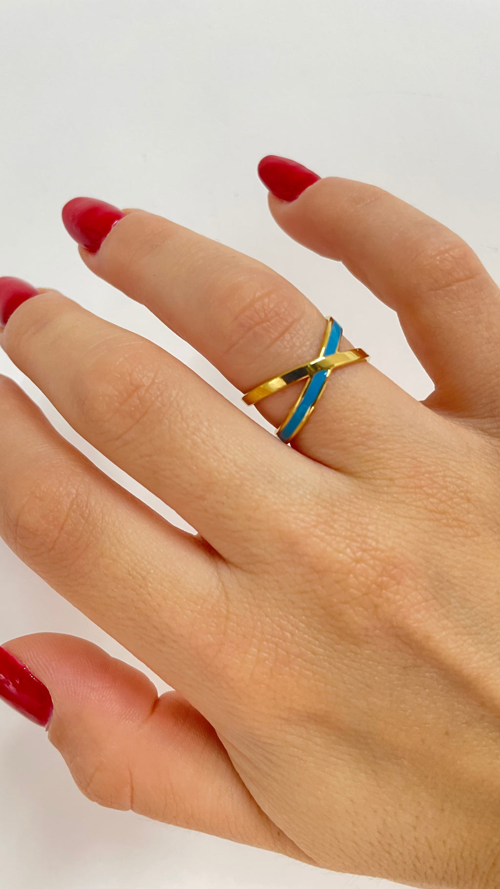 anello mathilde azzurro