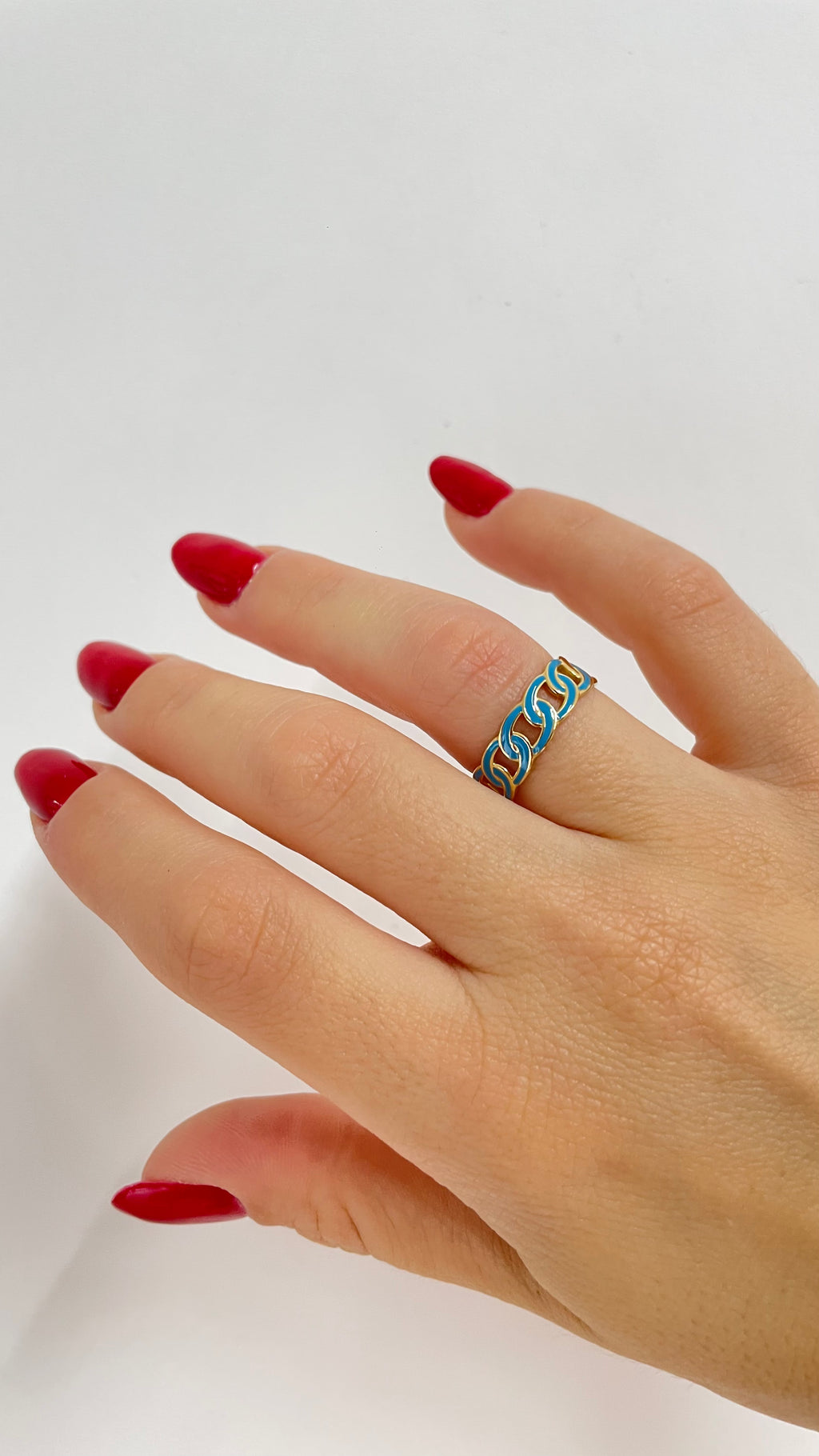 anello olivia azzurro