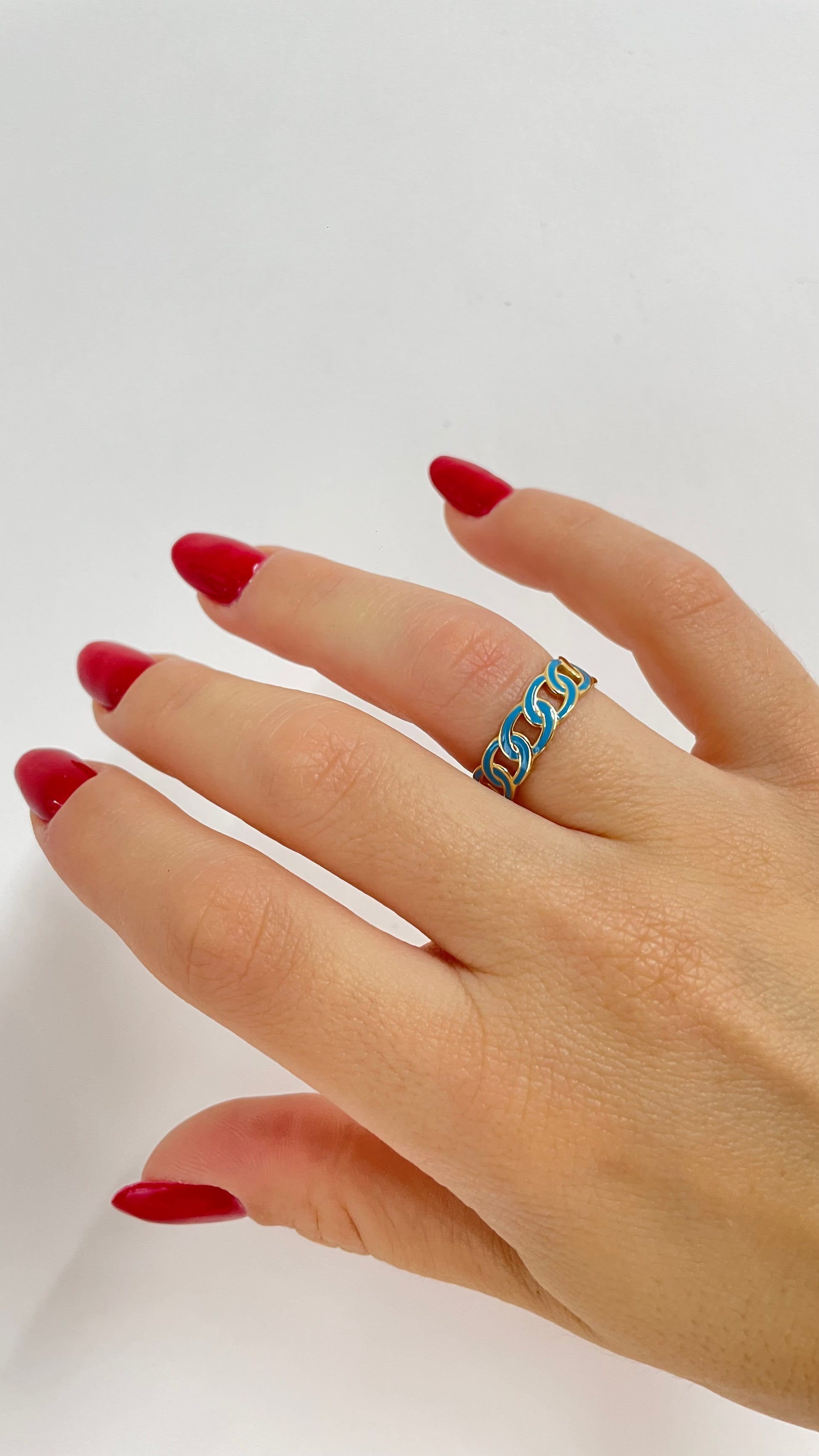 anello olivia azzurro