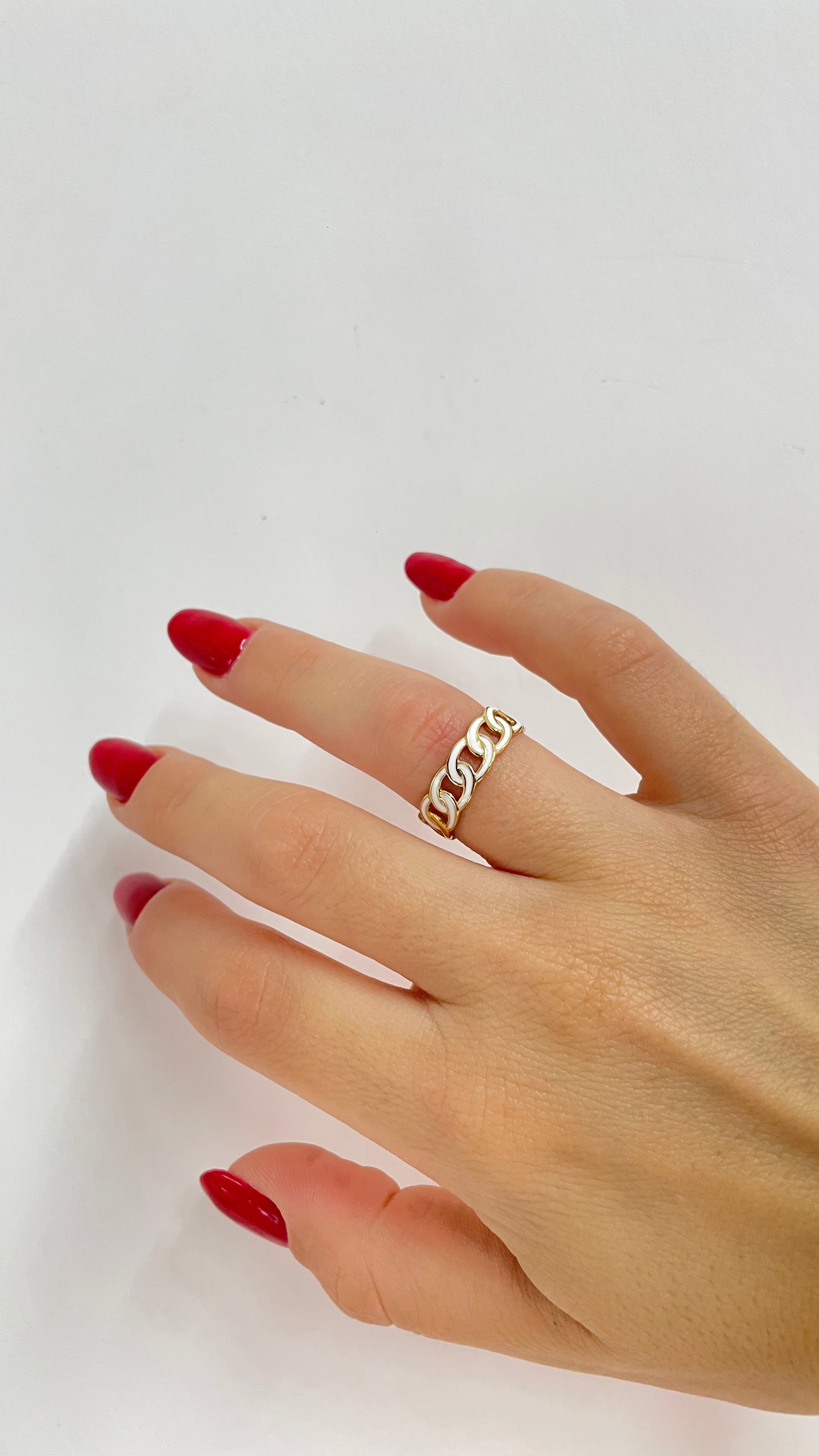 anello olivia bianco