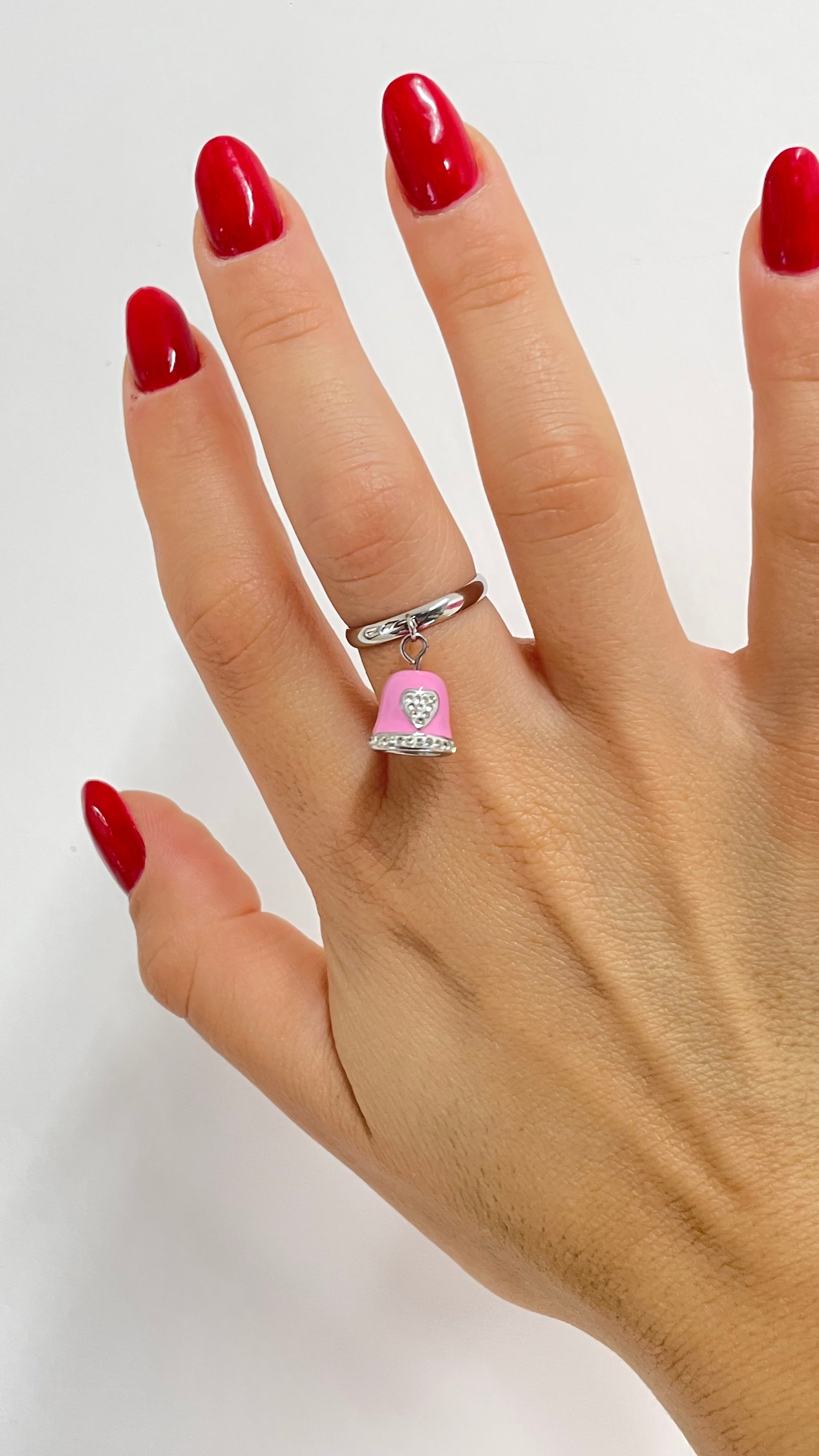 anello campana rosa