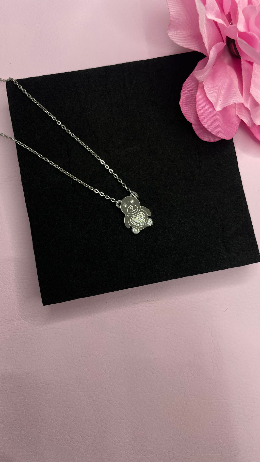 collana orso argento