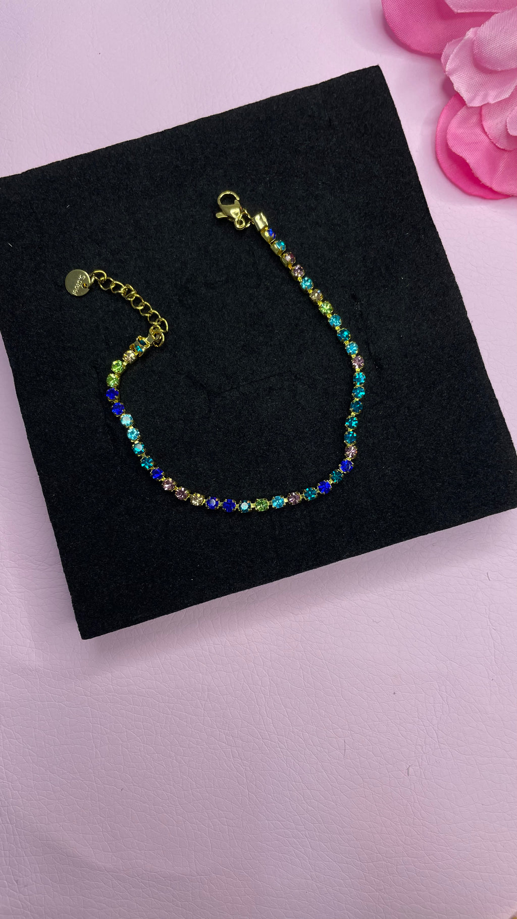 bracciale tennis multicolor