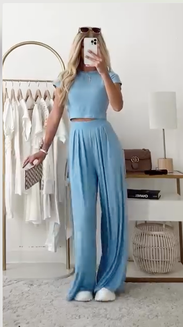 completo amila azzurro