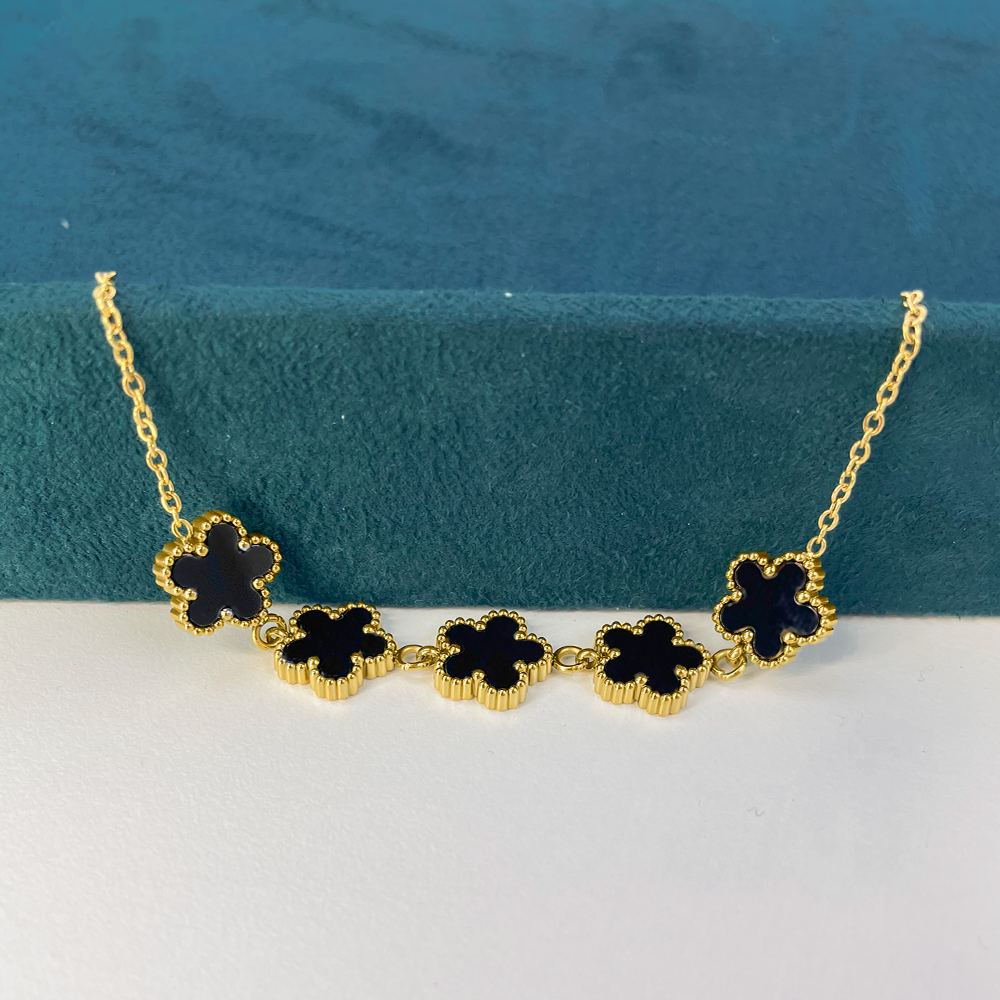 bracciale fiori nero