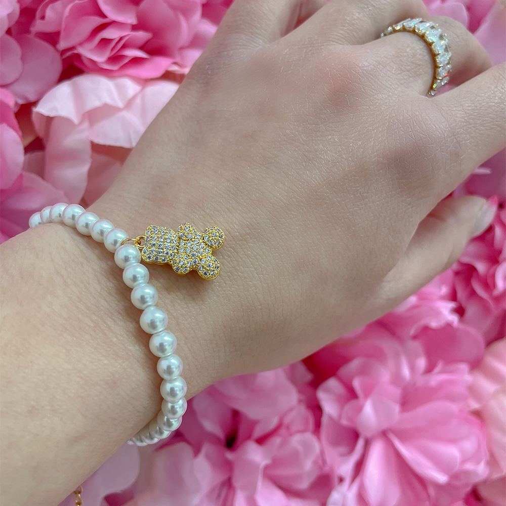 bracciale teddy pearl oro