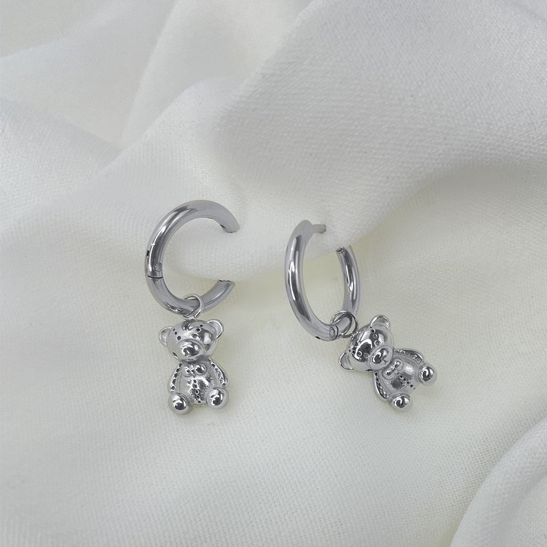 orecchini teddy argento