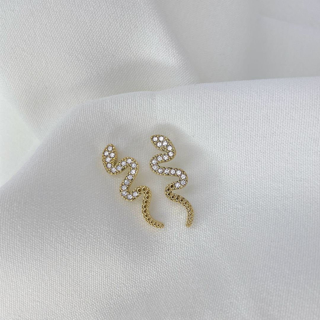 orecchini snake oro