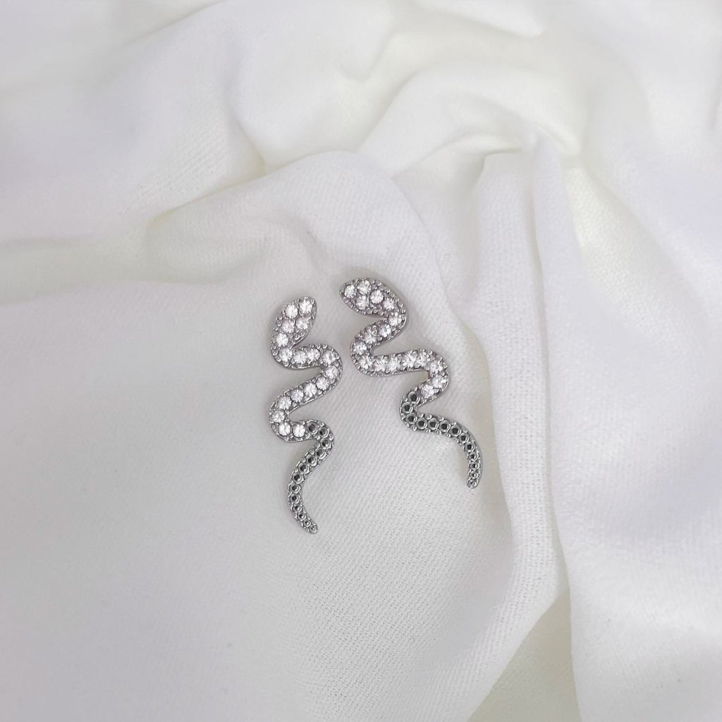 orechini snake argento