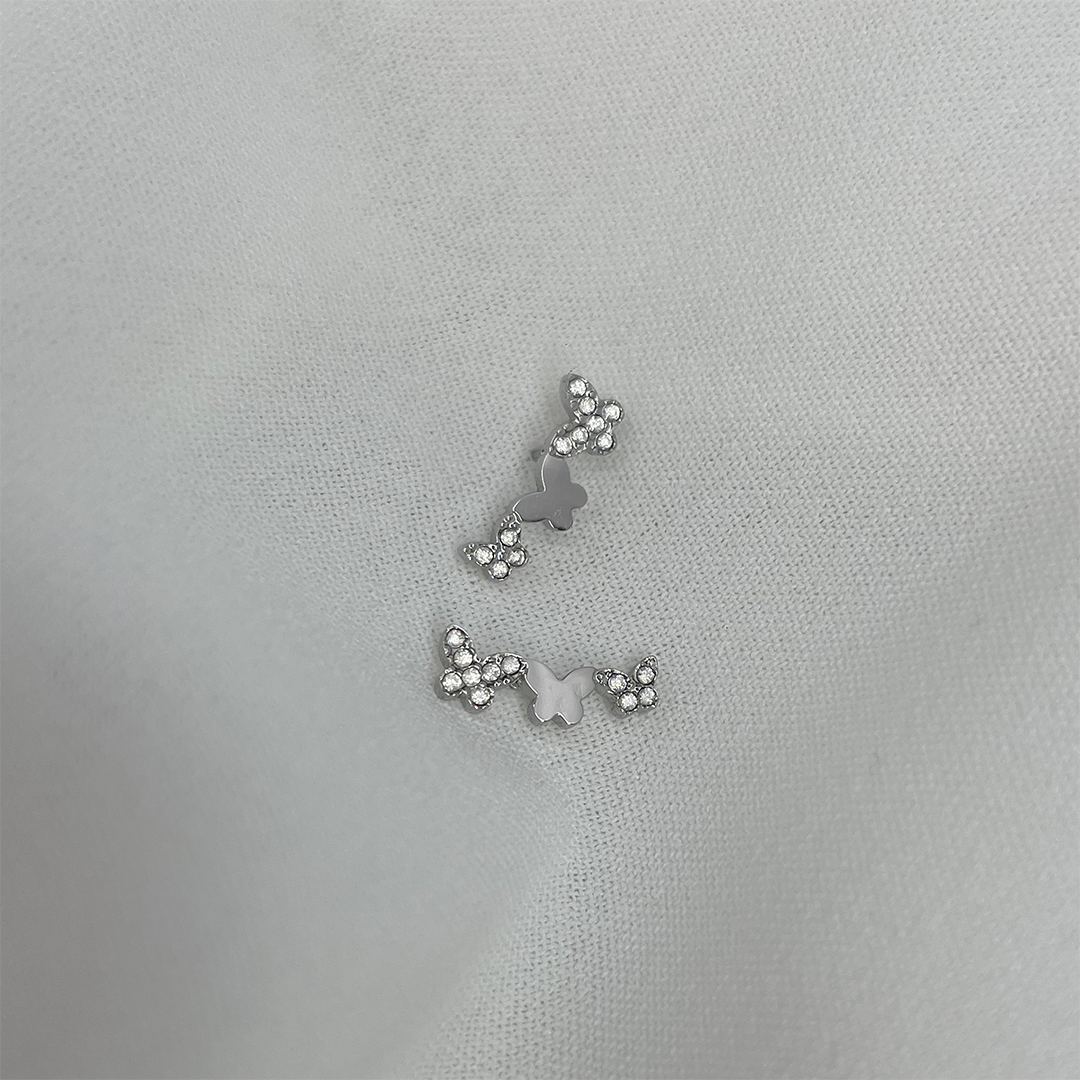 orecchini butterfly argento